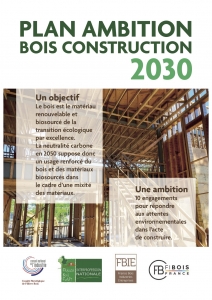 Première page du document de 16 pages "Plan ambition bois construction 2030"