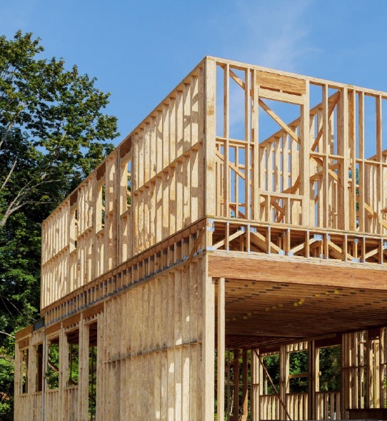 Construction d'une maison en ossature bois sur 2 niveaux