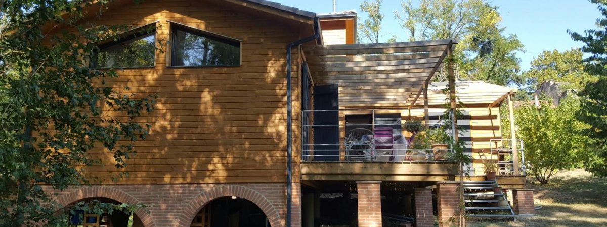 Maison individuelle en bois à Loubens Lauragais (Haute-Garonne) par AMIBOIS